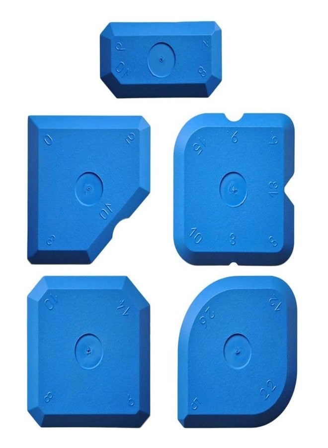 MTRoyaldia 5 pcs Silicone Caulking Tool Set, Portable Sealant Scraper Caulk Finishing Remover Tool Reusable Grout Scraper for Kitchen Bathroom Floor Sink Joint Sealant Sealing kit - Image 1